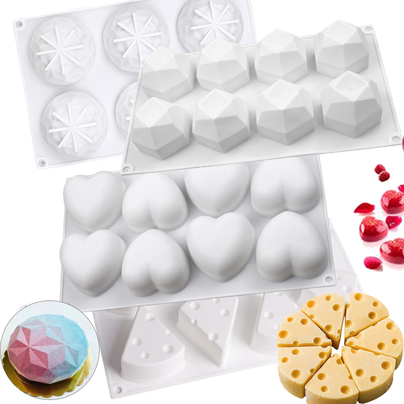 Candle Supplies Eu - 3D Mousse Kek Pişirme Kalıbı Kalp