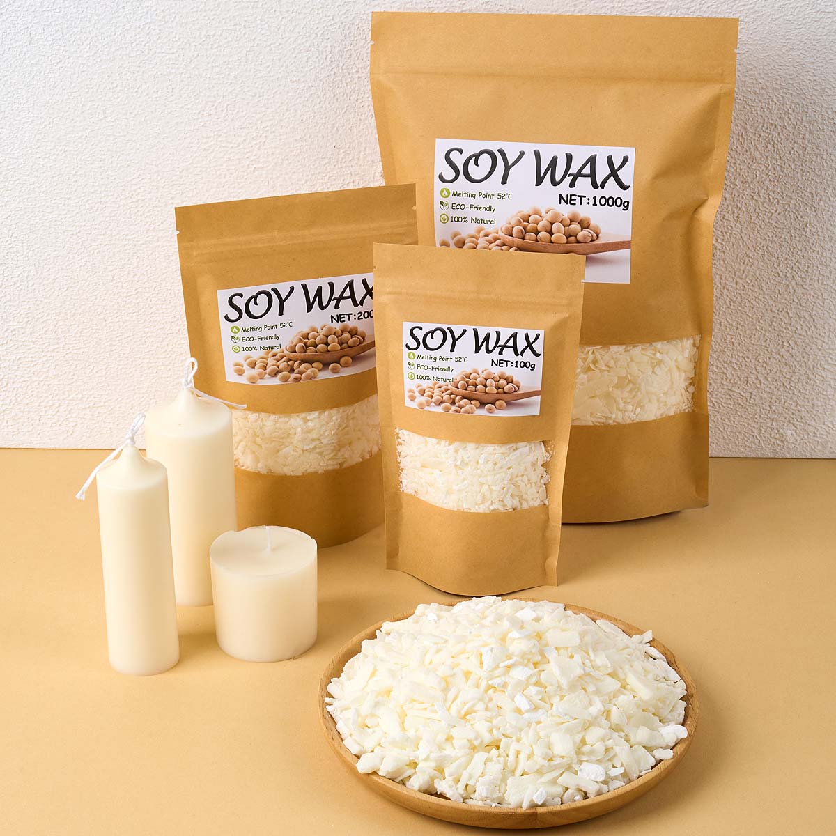 Candle Supplies Wholesale - 1 Pound Saf Beyaz Soya Balmumu
