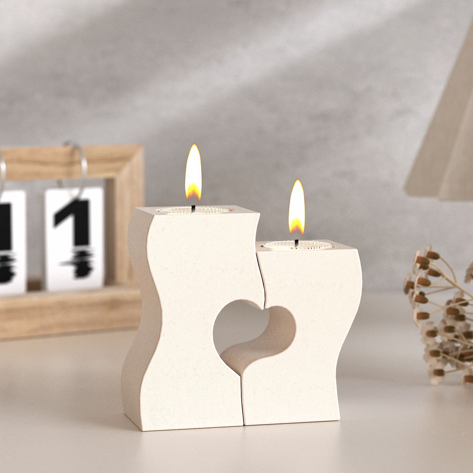 Candle Supplies Wholesale - S Kalp Şamdan Silikon Kalıplar DIY
