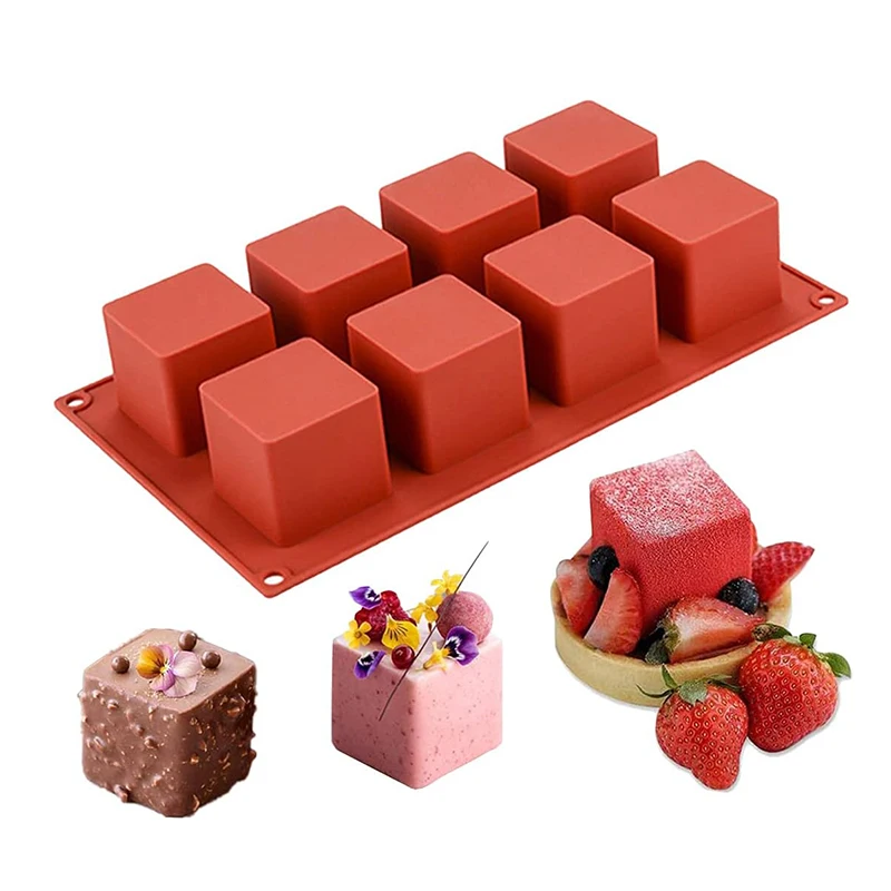 Candle Supplies Eu - 8 kavite Kare Mousse Kek Kalıbı