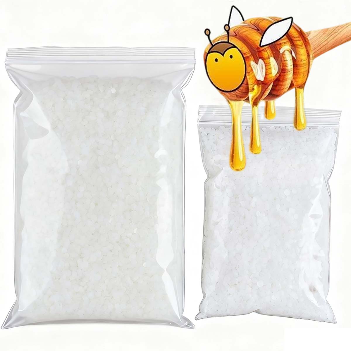 Candle Supplies Wholesale - 200g-1000g Beyaz Balmumu Saf Doğal Granül